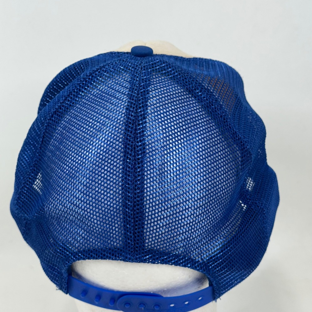 Vintage San Sun Expressway Nationwide Trucker Hat Blue White Snapback Mesh Cap - Picture 4 of 8